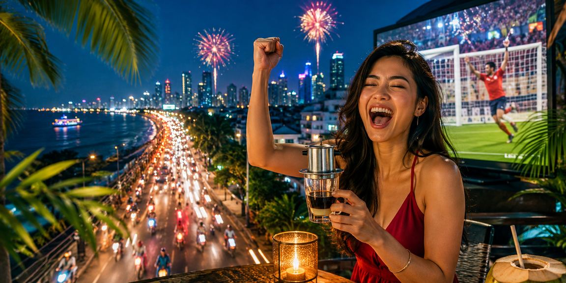 Khách hàng hot789 thưởng thức cà phê và giải trí casino tại TP.HCM sau khi đăng ký