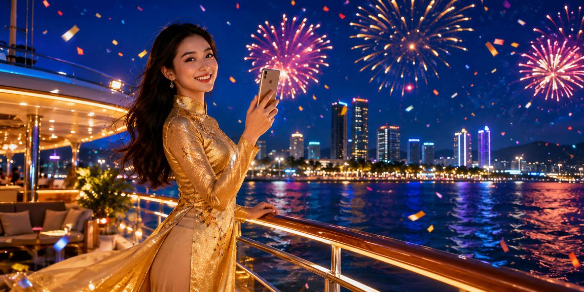 Người dùng Nha Trang mặc áo dài sử dụng mobile casino hot789 một cách bảo mật